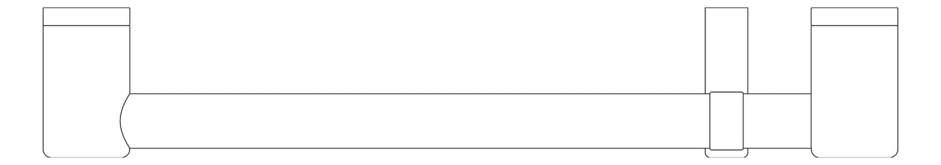 Plan Image of GrabRail 90Deg Nero MeccaCare Ambulant BentTube