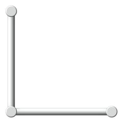 Front Image of GrabRail 90Deg Nero MeccaCare Ambulant