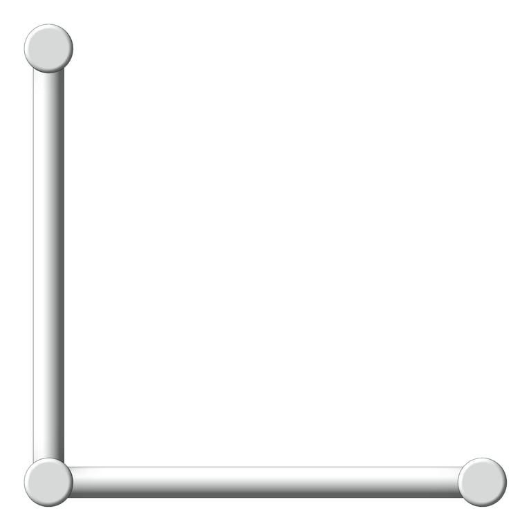 Front Image of GrabRail 90Deg Nero MeccaCare Ambulant