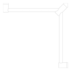 Plan Image of GrabRail 90Deg Nero MeccaCare Corner 32mm