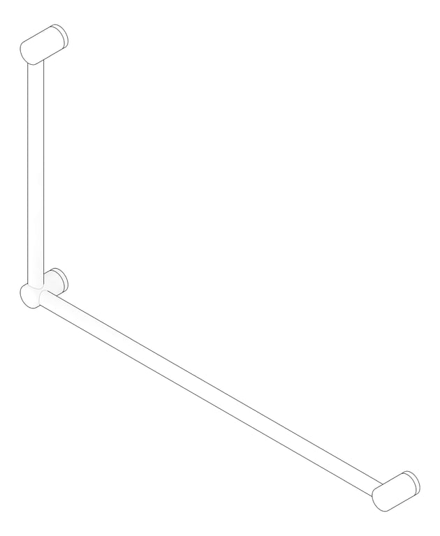 3D Documentation Image of GrabRail 90Deg Nero MeccaCare DDA