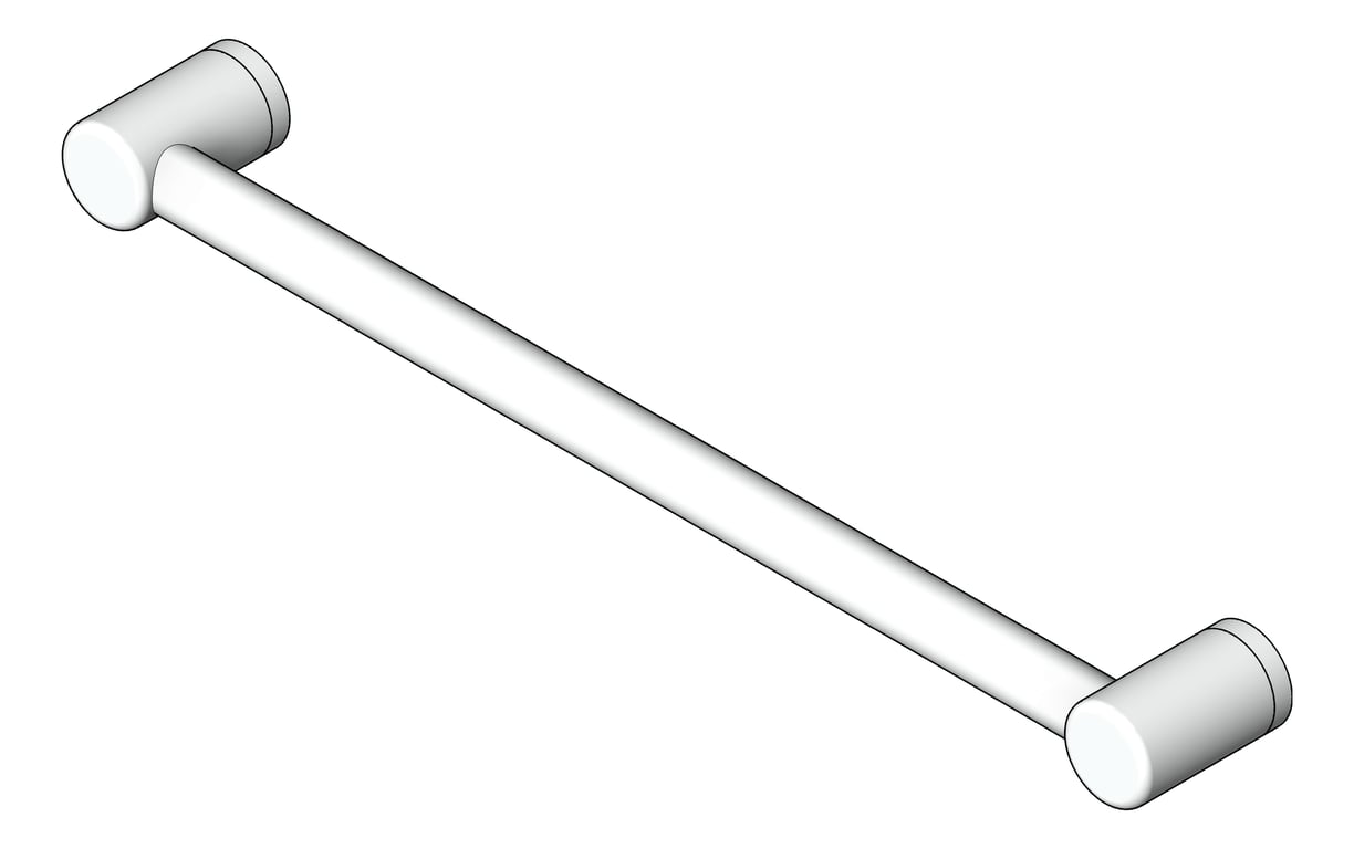 GrabRail SurfaceMount Nero MeccaCare 32mm