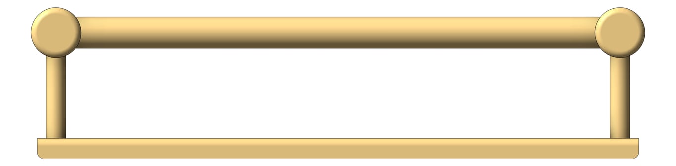 Front Image of GrabRail SurfaceMount Nero MeccaCare Shelf