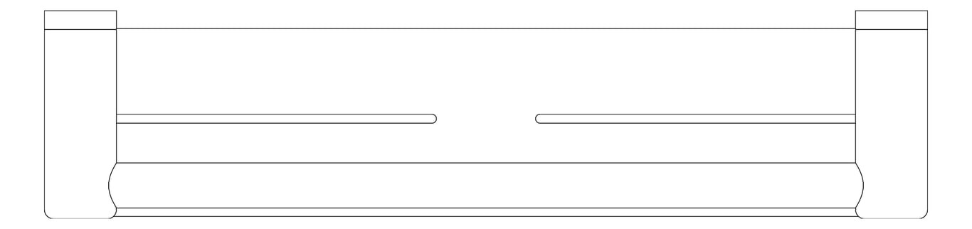 Plan Image of GrabRail SurfaceMount Nero MeccaCare Shelf