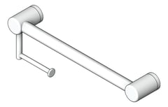 3D Shaded Image of GrabRail SurfaceMount Nero MeccaCare ToiletRollHolder