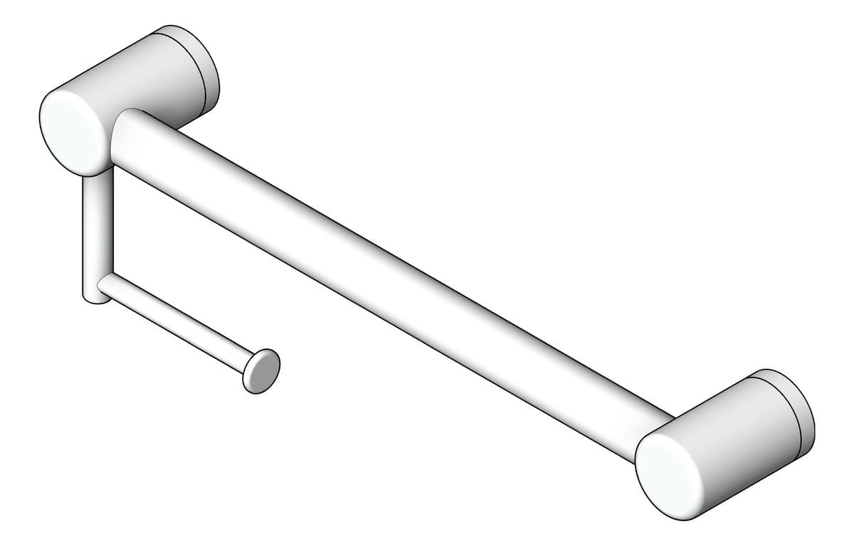 Navigate to GrabRail SurfaceMount Nero MeccaCare ToiletRollHolder