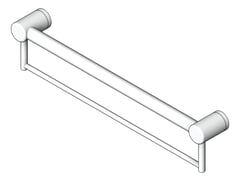 3D Shaded Image of GrabRail SurfaceMount Nero MeccaCare TowelHolder