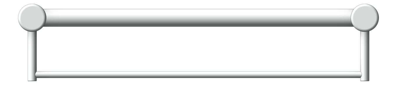 Front Image of GrabRail SurfaceMount Nero MeccaCare TowelHolder