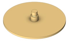 3D Shaded Image of Shower Ceiling Nero II 250mm