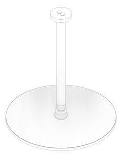 3D Documentation Image of Shower Ceiling Nero Round