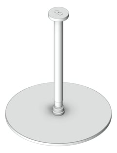 3D Shaded Image of Shower Ceiling Nero Round