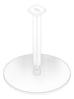 3D Documentation Image of Shower Ceiling Nero Square