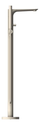 Left Image of Shower Freestanding Nero Bianca Bath