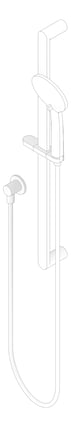 3D Documentation Image of Shower Rail Nero Ecco