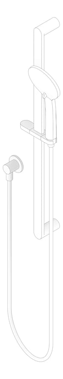 3D Documentation Image of Shower Rail Nero Ecco