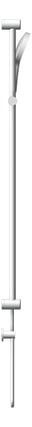Left Image of Shower Rail Nero MeccaCare Adjustable 25mm