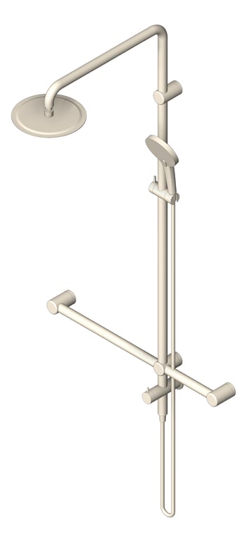 Shower Rail Nero MeccaCare Adjustable TBar OverHead