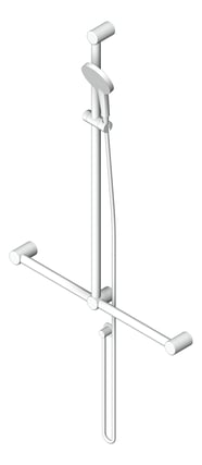 3D Shaded Image of Shower Rail Nero MeccaCare GrabRail Adjustable TBar