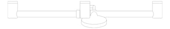 Plan Image of Shower Rail Nero MeccaCare GrabRail Adjustable TBar