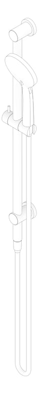 3D Documentation Image of Shower Rail Nero Mecca AirShower
