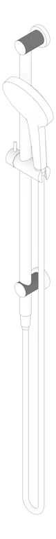 3D Documentation Image of Shower Rail Nero Opal AirShowerII
