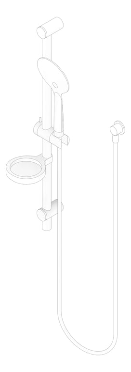 3D Documentation Image of Shower Rail Nero Project Builder