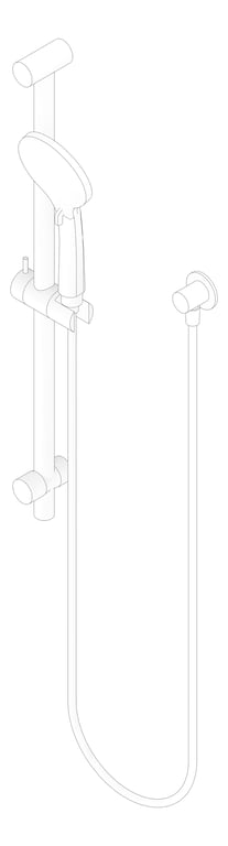 3D Documentation Image of Shower Rail Nero Project Round