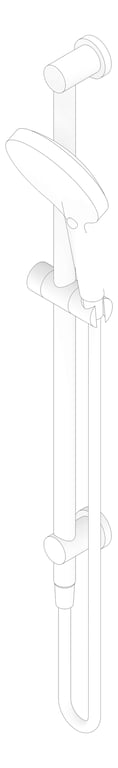 3D Documentation Image of Shower Rail Nero Serenity