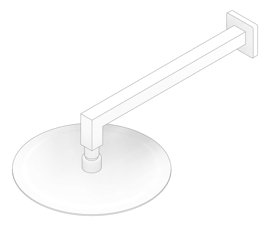 3D Documentation Image of Shower Rose Nero Round