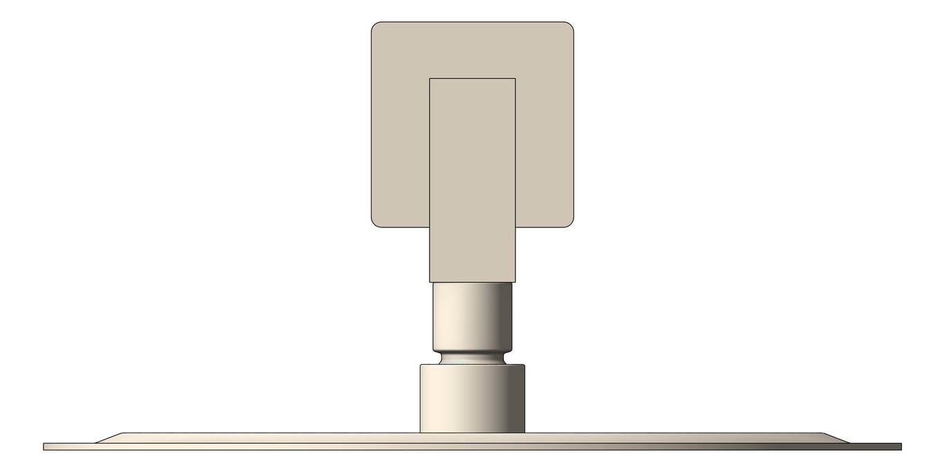 Front Image of Shower Rose Nero Round