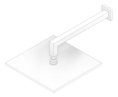 3D Documentation Image of Shower Rose Nero Square