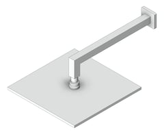 3D Shaded Image of Shower Rose Nero Square