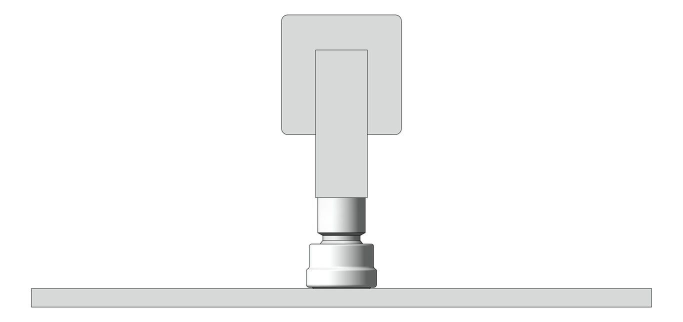 Front Image of Shower Rose Nero Square