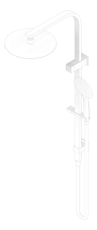 3D Documentation Image of Shower Twin Nero Bianca Slim