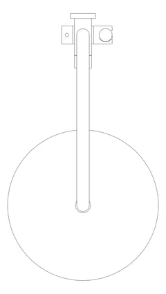 Plan Image of Shower Twin Nero Zen OutdoorHose
