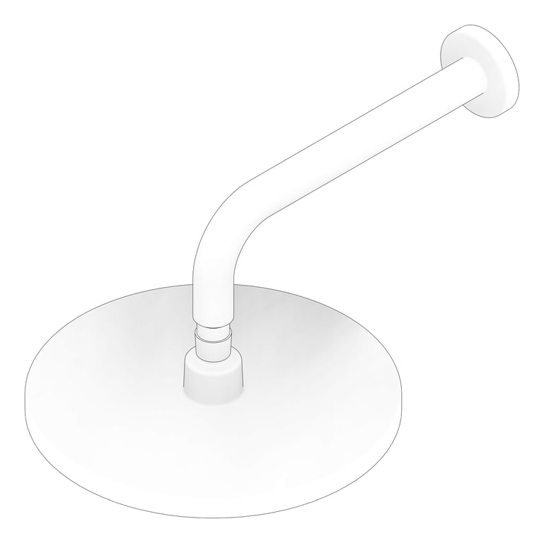 3D Documentation Image of Shower Wall Nero AirShower RoundArm 230mmHead