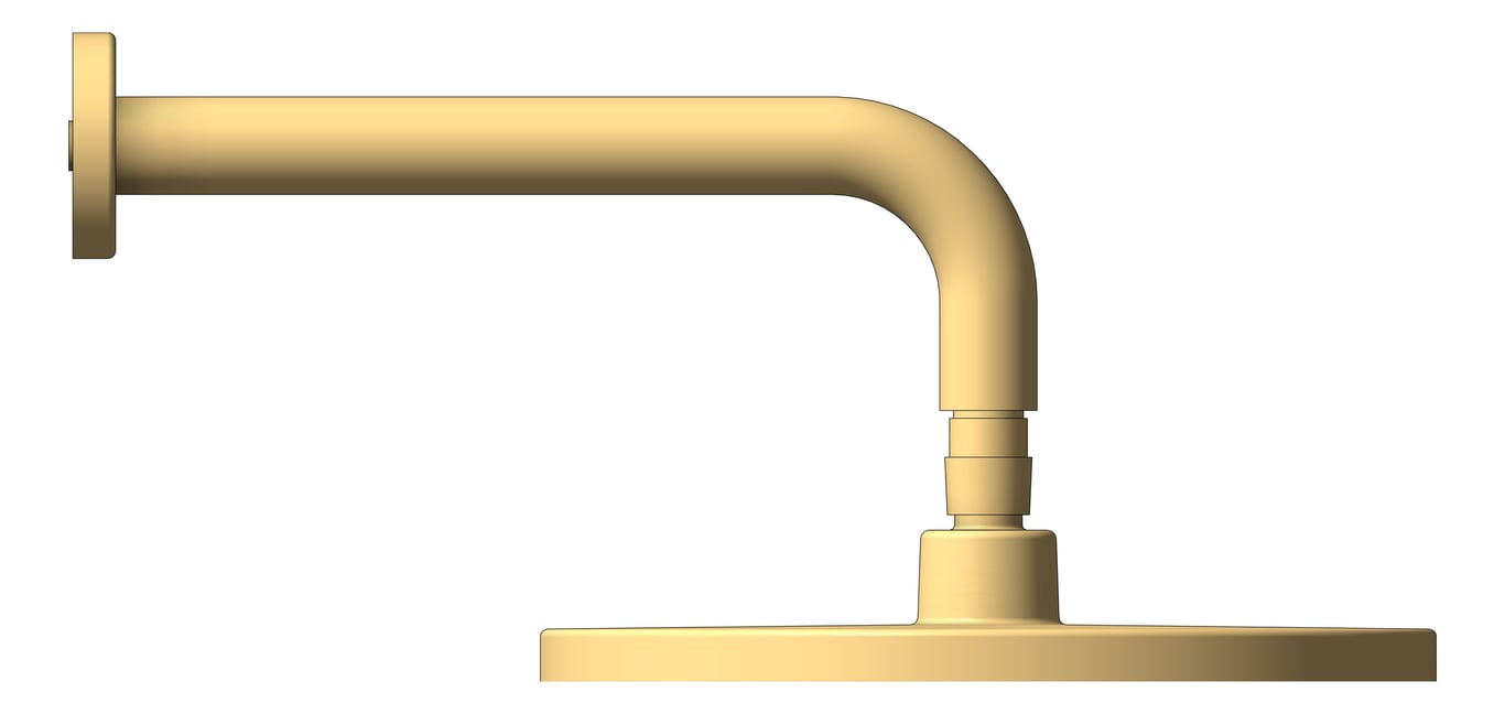 Left Image of Shower Wall Nero AirShower RoundArm 230mmHead