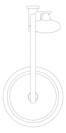 Plan Image of Shower Wall Nero Mecca Dolce