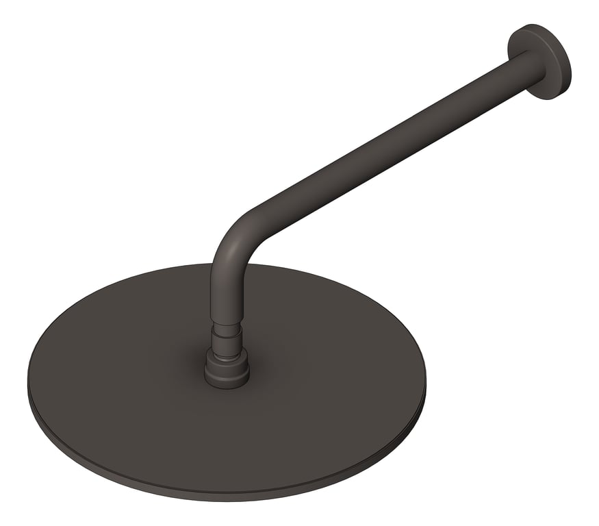 Navigate to Shower Wall Nero RoundArm RoundRose