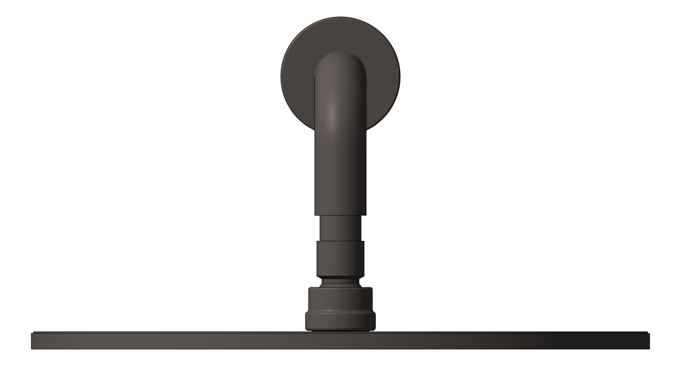 Front Image of Shower Wall Nero RoundArm RoundRose