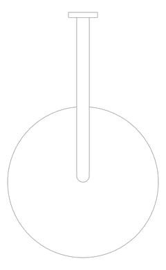 Plan Image of Shower Wall Nero RoundArm RoundRose