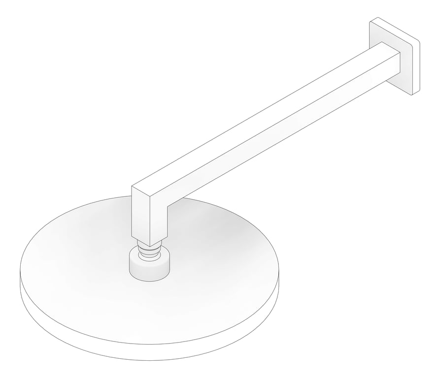 3D Documentation Image of Shower Wall Nero Round