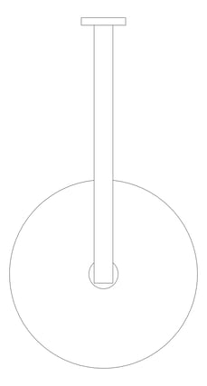 Plan Image of Shower Wall Nero Round