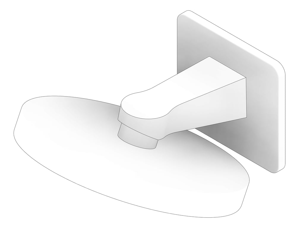 3D Documentation Image of Shower Wall Nero Serenity Head