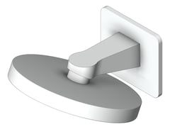 3D Shaded Image of Shower Wall Nero Serenity Head