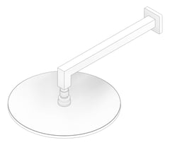 3D Documentation Image of Shower Wall Nero SquareArm