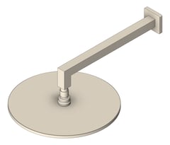 3D Shaded Image of Shower Wall Nero SquareArm
