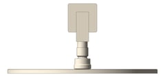 Front Image of Shower Wall Nero SquareArm