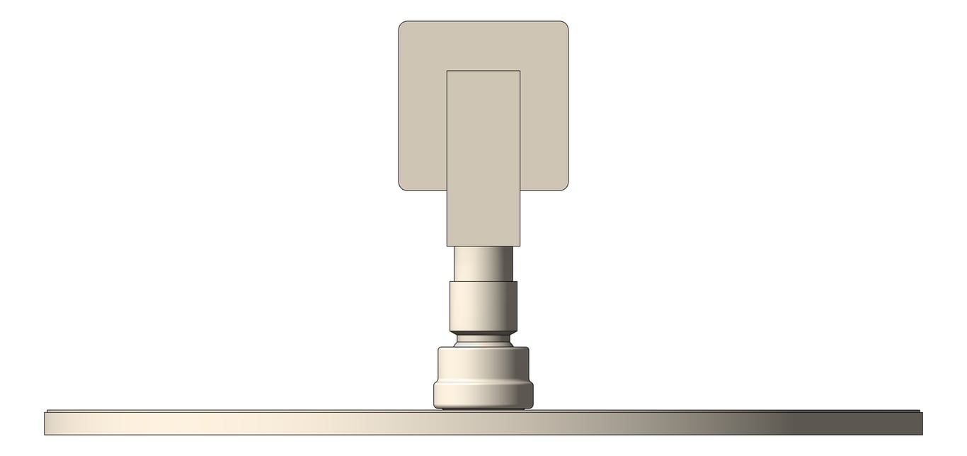 Front Image of Shower Wall Nero SquareArm