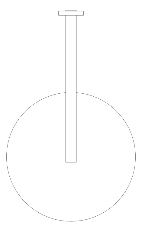 Plan Image of Shower Wall Nero SquareArm